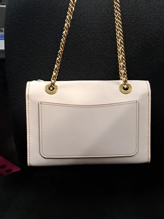 Coach Parker Shoulder Bag with Tea Rose Applique in the chalk and brass Color - Picture 8 of 16